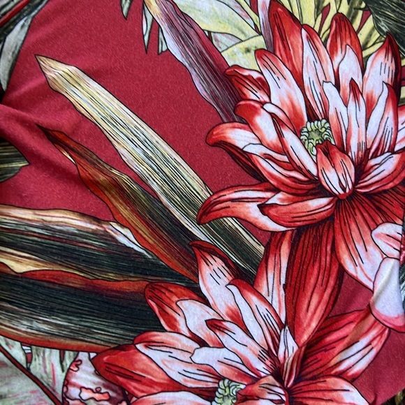 Tropical Floral Lightweight Flowy Vacation Resort Maxi Dress | XL 14 - Picture 6 of 12